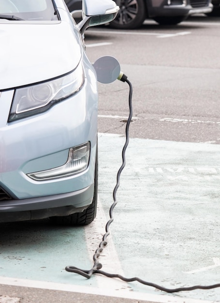 EV charging station for an electric vehicle in the concept of green energy and ecoenergy produced from a sustainable source for supply to the charging station in order to reduce CO2 emissions