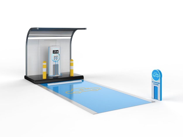 EV charging station or electric vehicle recharging station