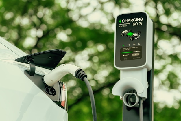 Ev electric vehicle recharging battery in national park exalt