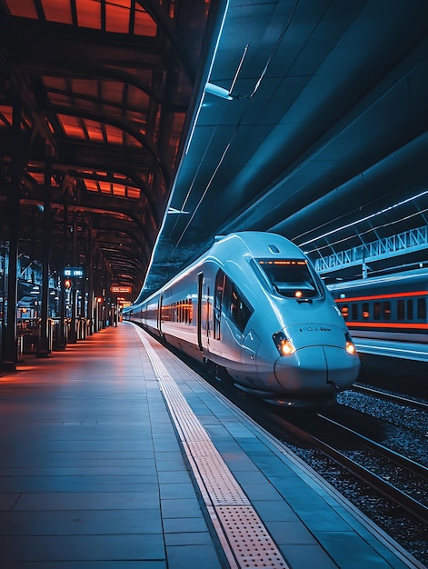 Evening Arrival Cinematic FPV of Bullet Train