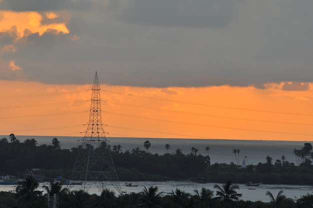 Evening scene of Sea side