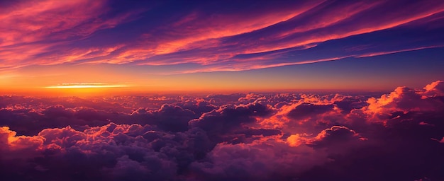 Evening sky with clouds