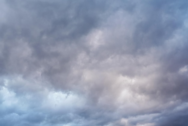 Evening sky with dark heavy clouds - as if storm coming