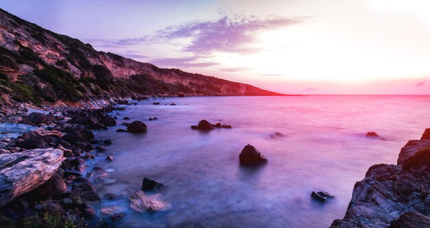 Evening sunset on the sea, lndscape photo