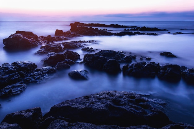 Evening sunset on the sea, lndscape photo