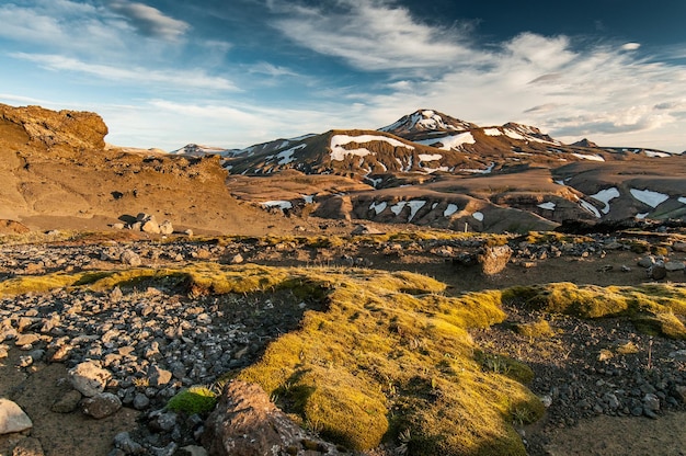 Everlasting snow and mineral decoration of the Kerlingarfjoll massif