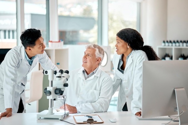 Every contribution matters on a much larger scale. Shot of a group of scientists working together in a lab.