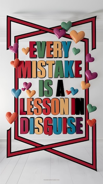 Photo every mistake is a lesson ai poster