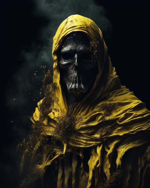 evil character in yellow hoodie