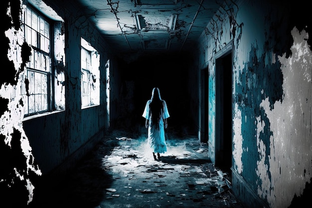 Evil Spirit in a Derelict Asylum Hospital with a Floating Ghost