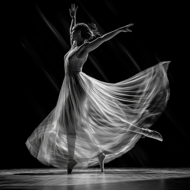 Photo evocative images of dancers conveying movement and grace