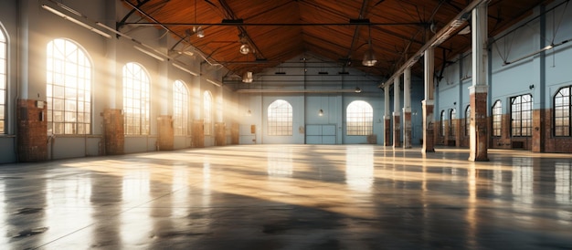 Evoking an Ambiance of Empty Warehouse with Dramatic Lighting