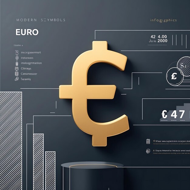 Photo the evolution of the euro symbol in modern finance