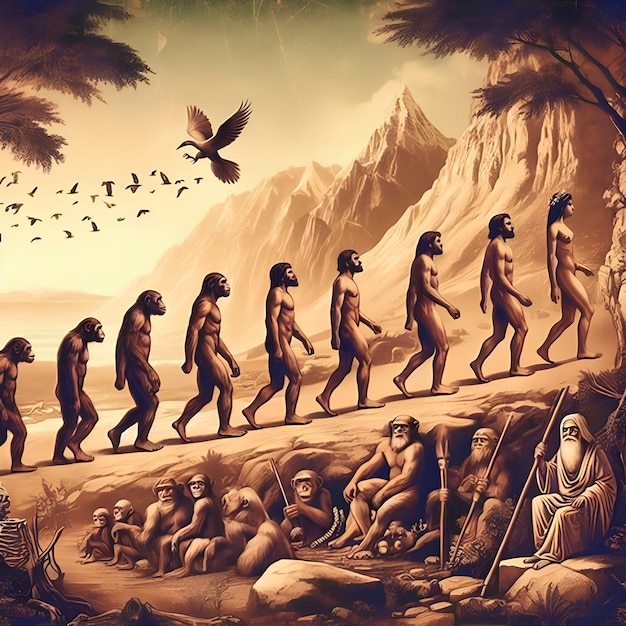 Photo the evolution of the human species