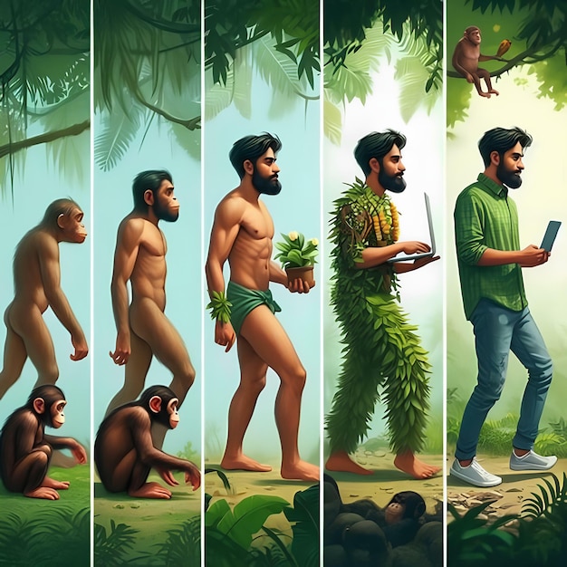 Photo the evolution of the human species