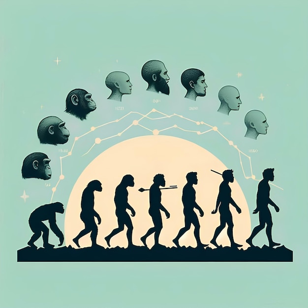 Photo the evolution of the human species