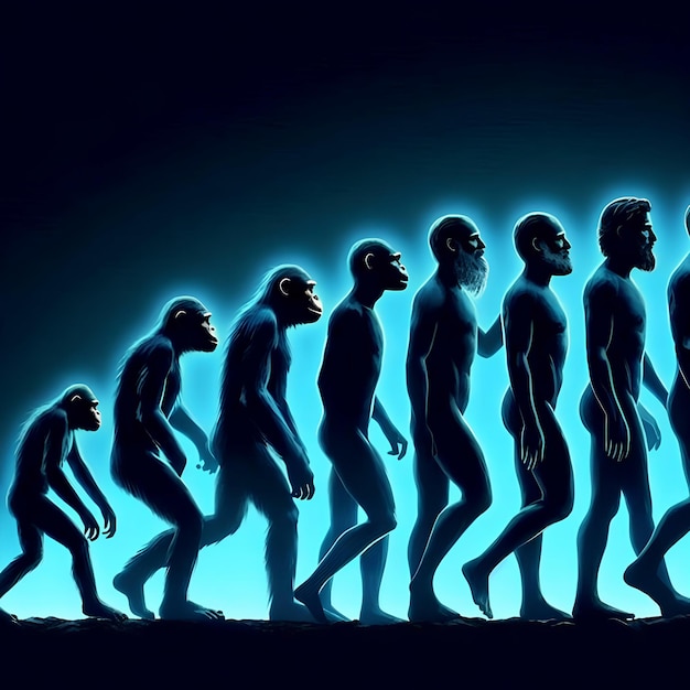 Photo the evolution of the human species