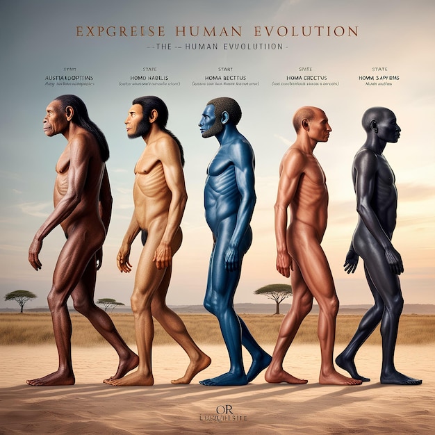 Photo the evolution of the human species