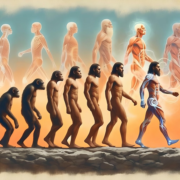 Photo the evolution of the human species