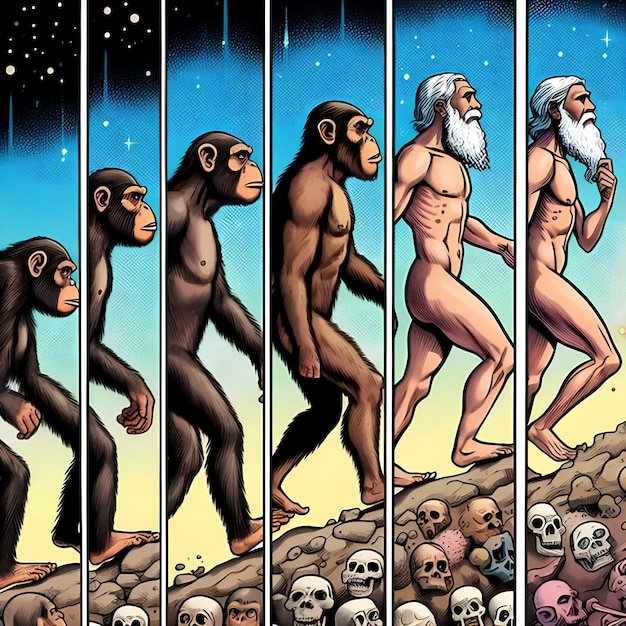 Photo the evolution of the human species