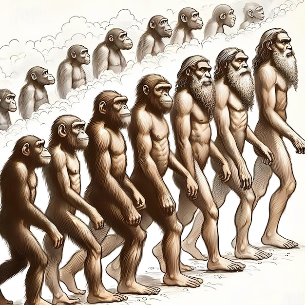 Photo the evolution of the human species