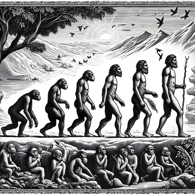 Photo the evolution of the human species