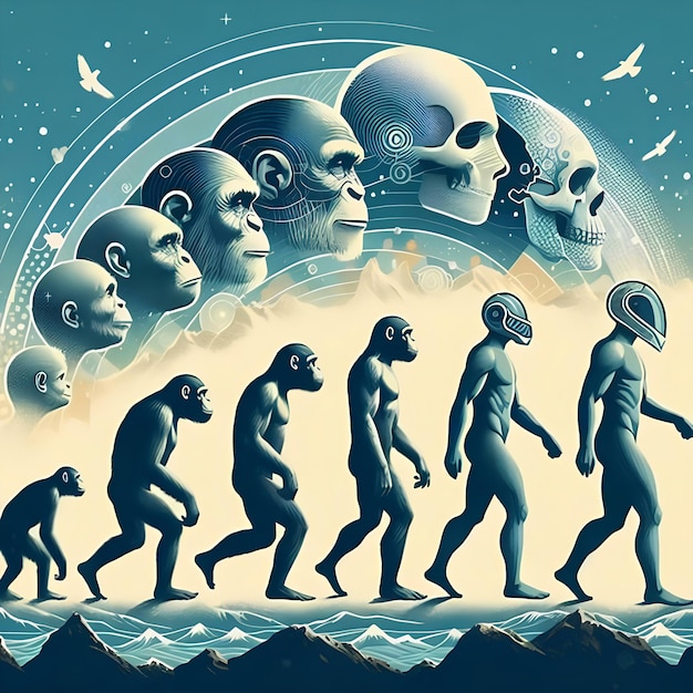 Photo the evolution of the human species