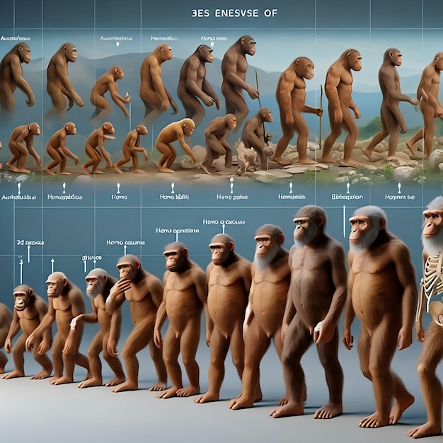 Photo the evolution of the human species