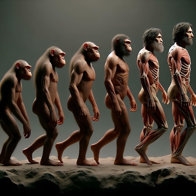 Photo the evolution of the human species