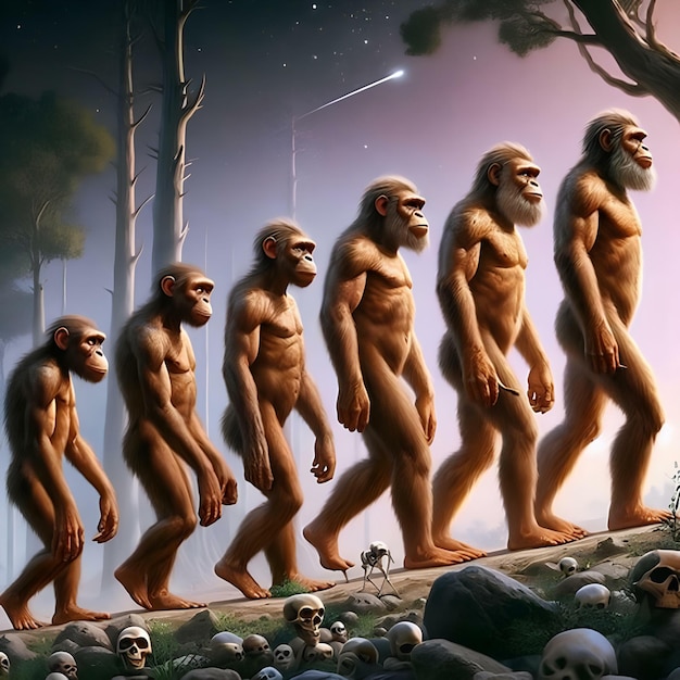 Photo the evolution of the human species