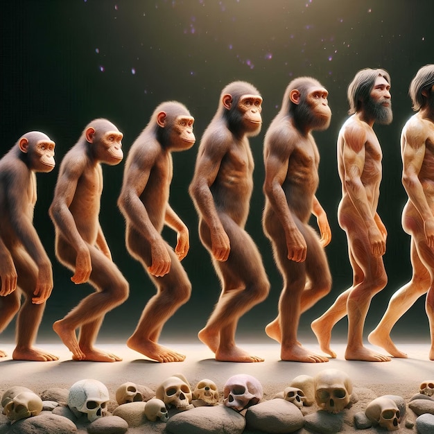 Photo the evolution of the human species