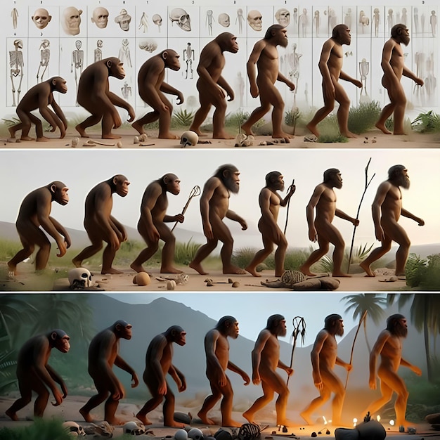 Photo the evolution of the human species