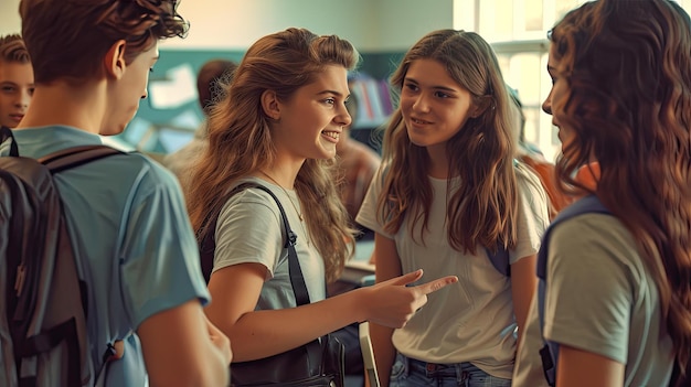 Exams teens at school candid