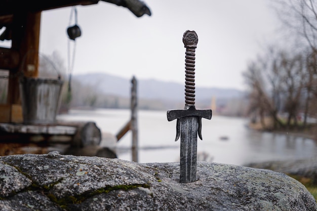 Excalibur king arthurs sword in stone edged weapons from the legend pro king arthur