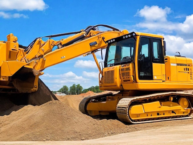 excavator on construction work