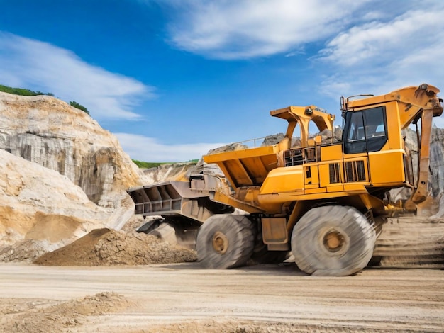 excavator on construction work