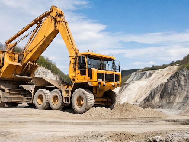 excavator on construction work