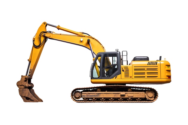 Excavator isolated on a transparent background