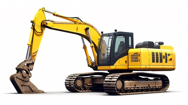 Excavator isolated on a white background