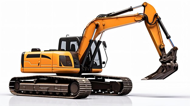 Excavator isolated on a white background