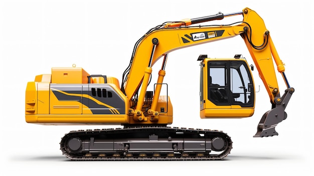 Excavator isolated on a white background