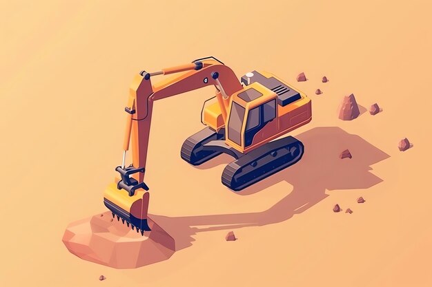 Photo excavator labor day concept