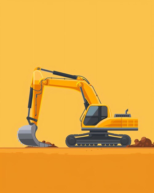 Photo excavator labor day concept