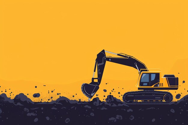 excavator labor day concept