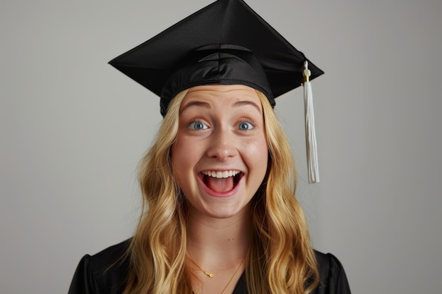 Excited Graduate Celebrating Achievement