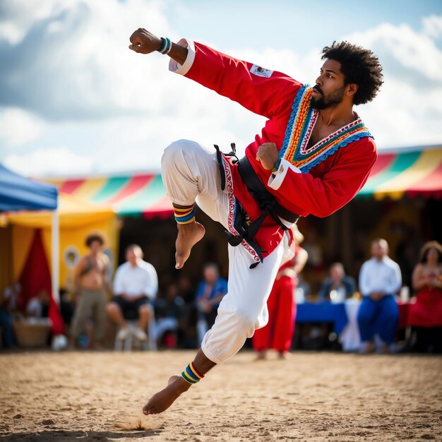 Photo exciting capoeira photos of group choreography