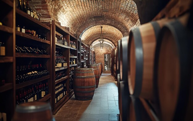 Photo exclusive wine cellar offering private tastings for guests