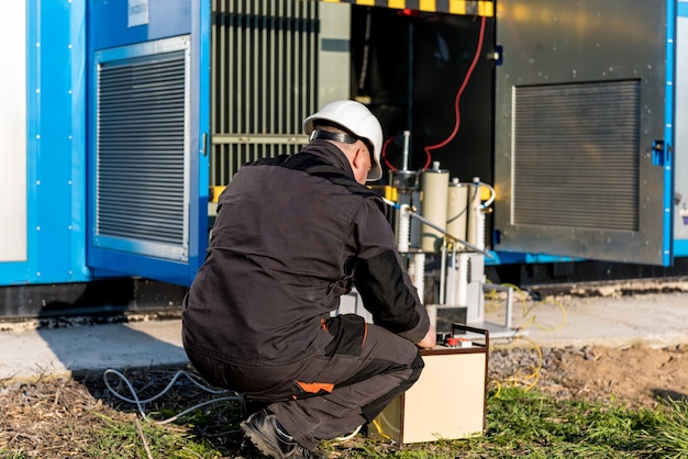 Execution of electrical measuring works on the power transformer