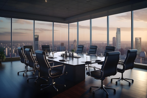 Executive Meeting Conference Room in a HighRise Office Tower