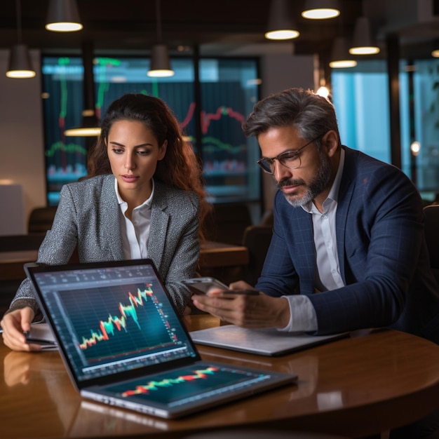 Executivos em reuniao na empresa analisando e estudando o sistema de desempenho da empresa